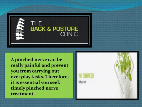 Pinched Nerve Treatment by the help of professionals