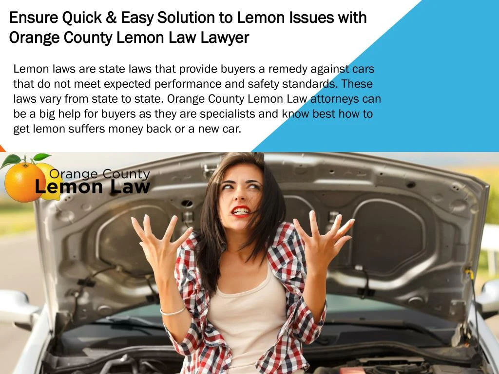 ensure quick easy solution to lemon issues with