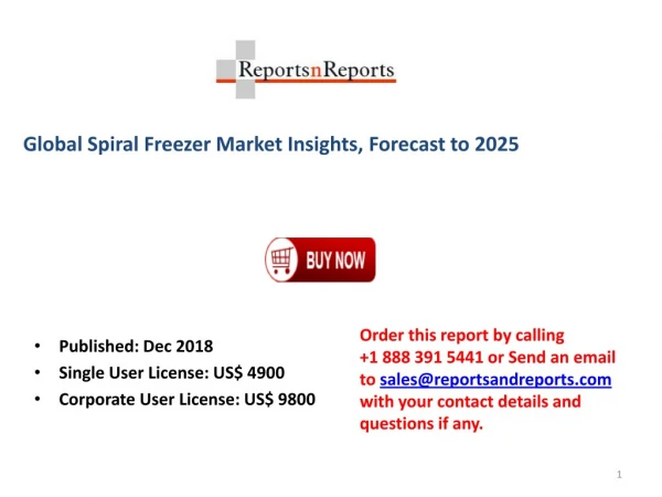 Global Spiral Freezer Market Industry Sales, Revenue, Gross Margin, Market Share, by Regions - 2018-2025