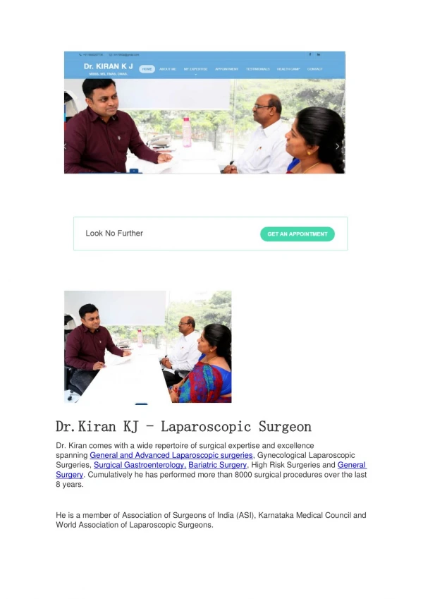 Dr. Kiran KJ | Laparoscopic Surgeon, Bariatric Surgeon