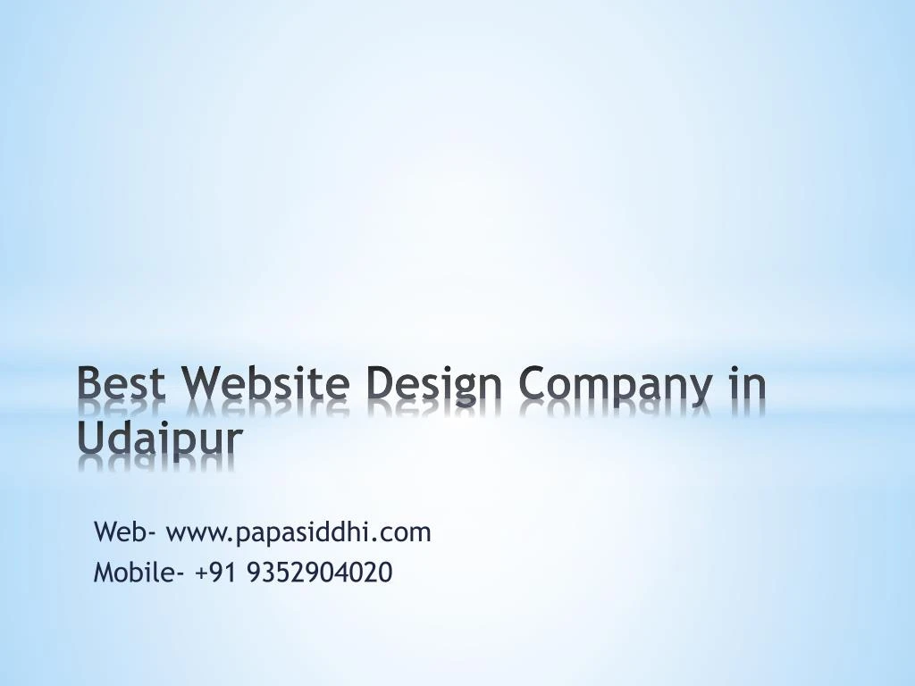 best website design company in udaipur