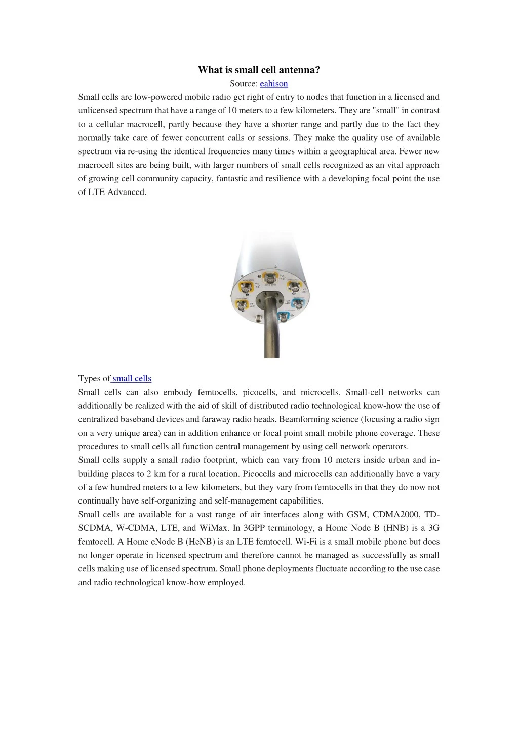 what is small cell antenna source eahison