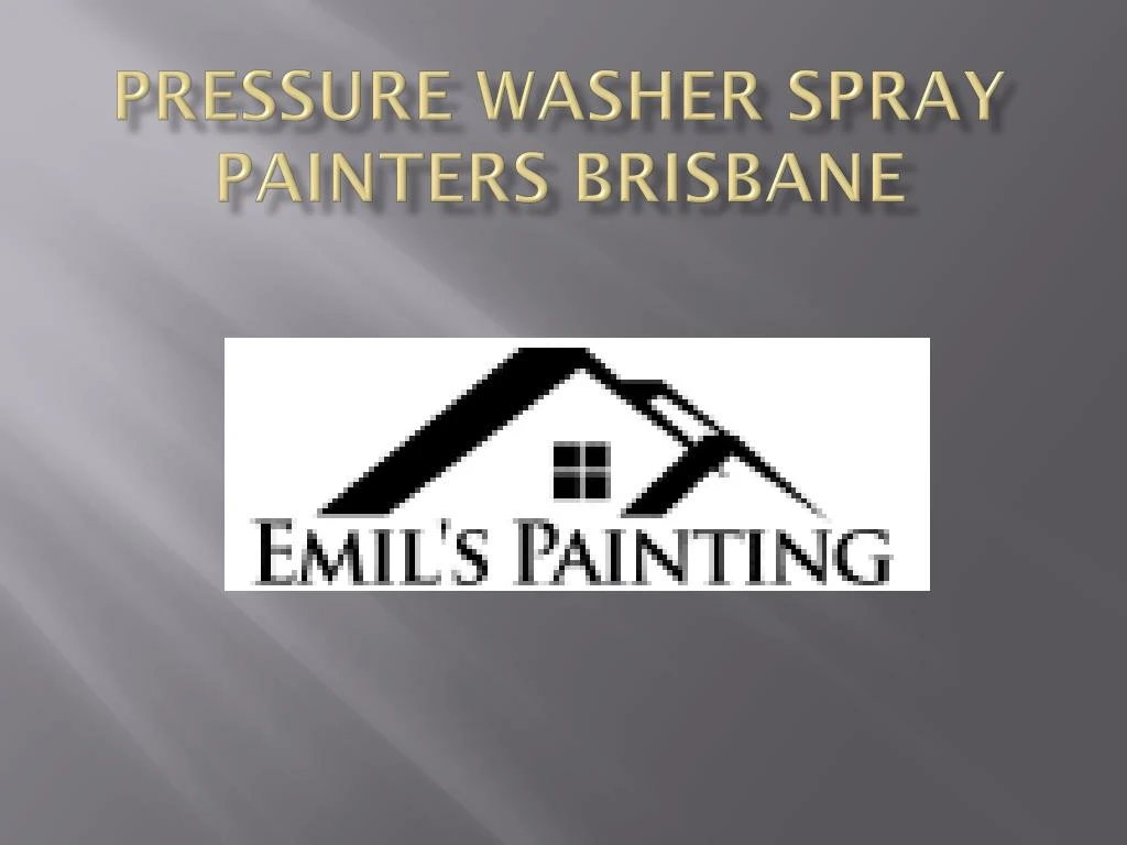 pressure washer spray painters brisbane