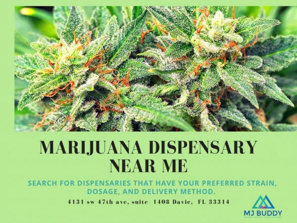Get Medical Marijuana dispensary near me | MJ Buddy