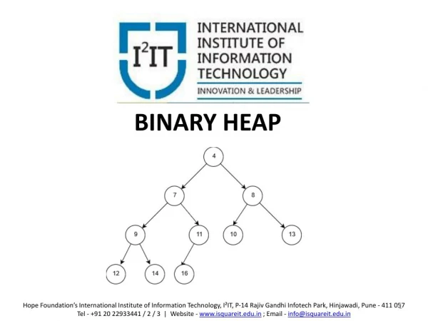 Advanced Data Structures - Binary Heap