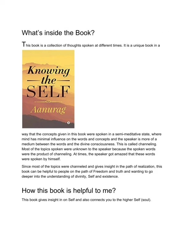 Knowing yourself - Yogadham