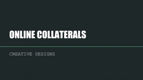 Online Collaterals | mydeasdesign
