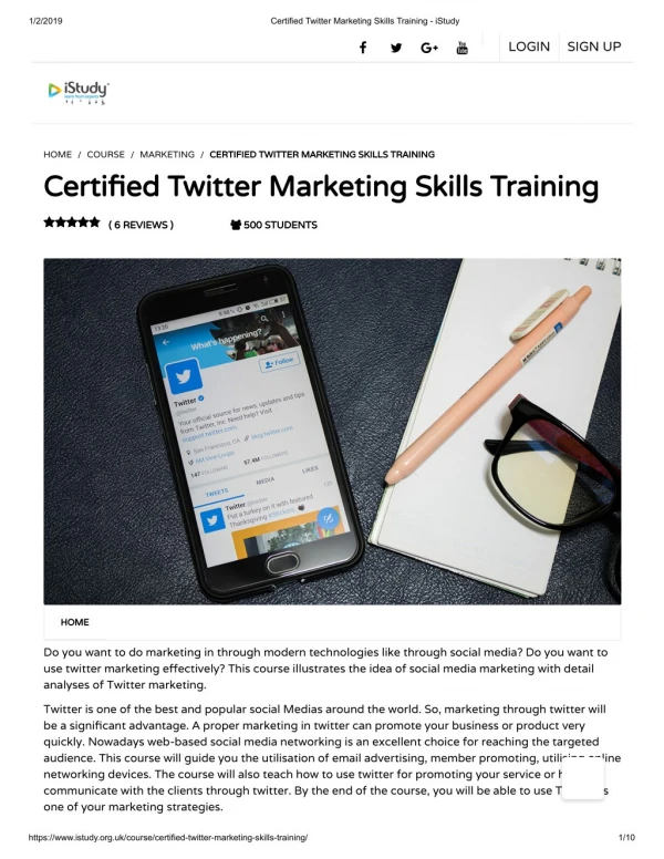Certified Twitter Marketing Skills Training - istudy
