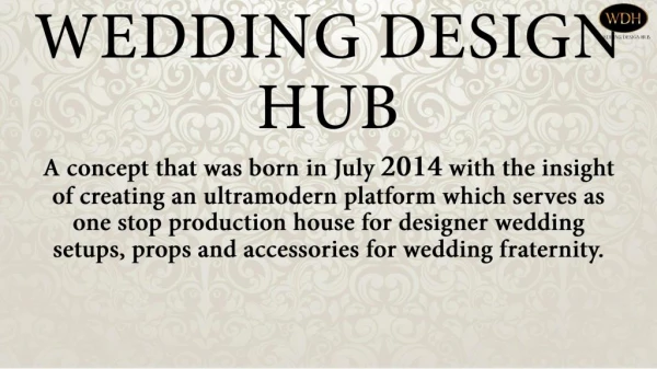 Fiber Wedding Decoration Products by Wedding Design Hub
