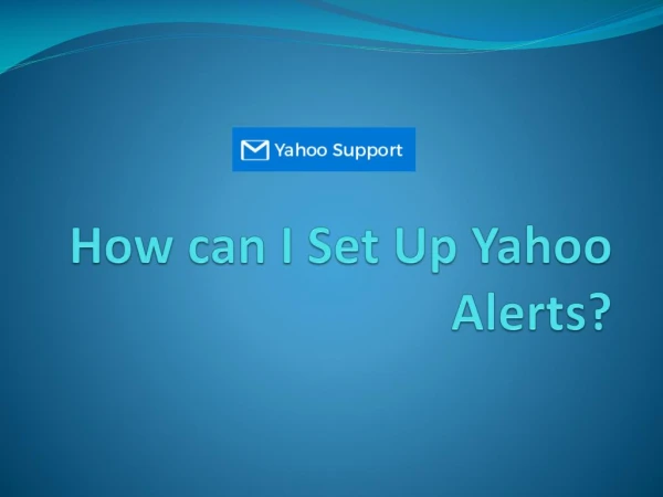 How can I Set Up Yahoo Alerts?