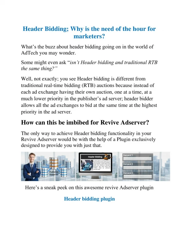 Header Bidding; Why is the need of the hour for marketers?
