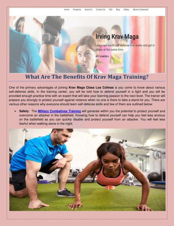 What Are The Benefits Of Krav Maga Training?