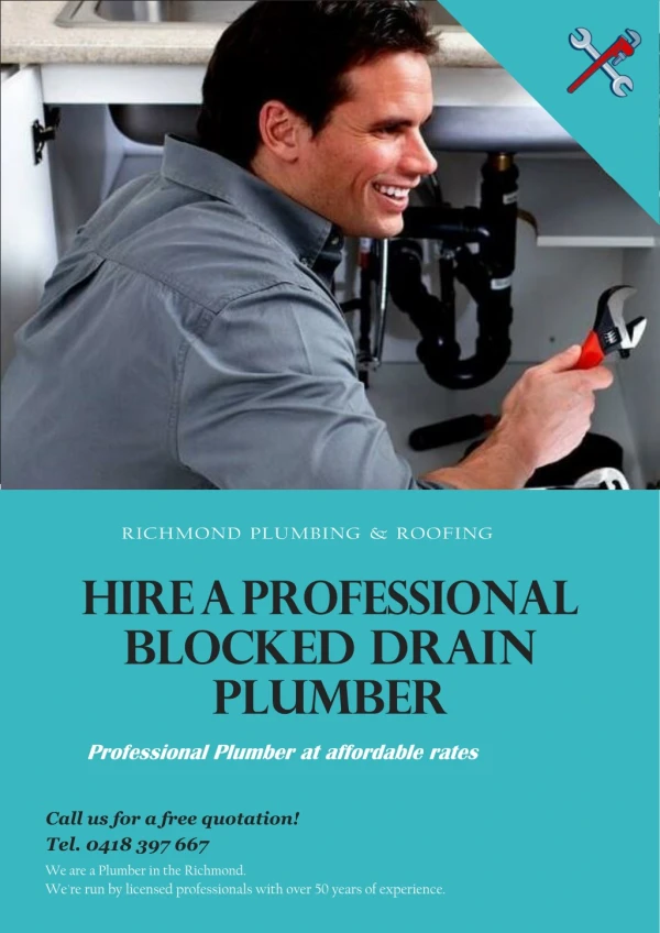 Why You Need To Hire A Professional Blocked Drain Plumber?