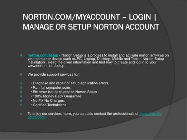 norton com myaccount login manage or setup norton account
