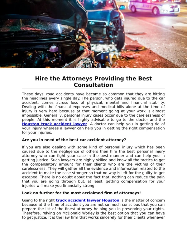 Hire the Attorneys Providing the Best Consultation