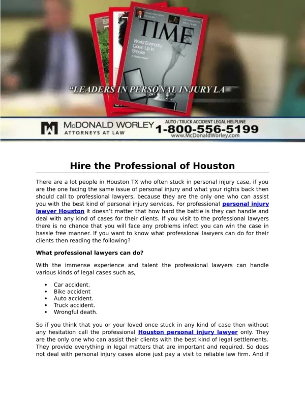 Hire the Professional of Houston