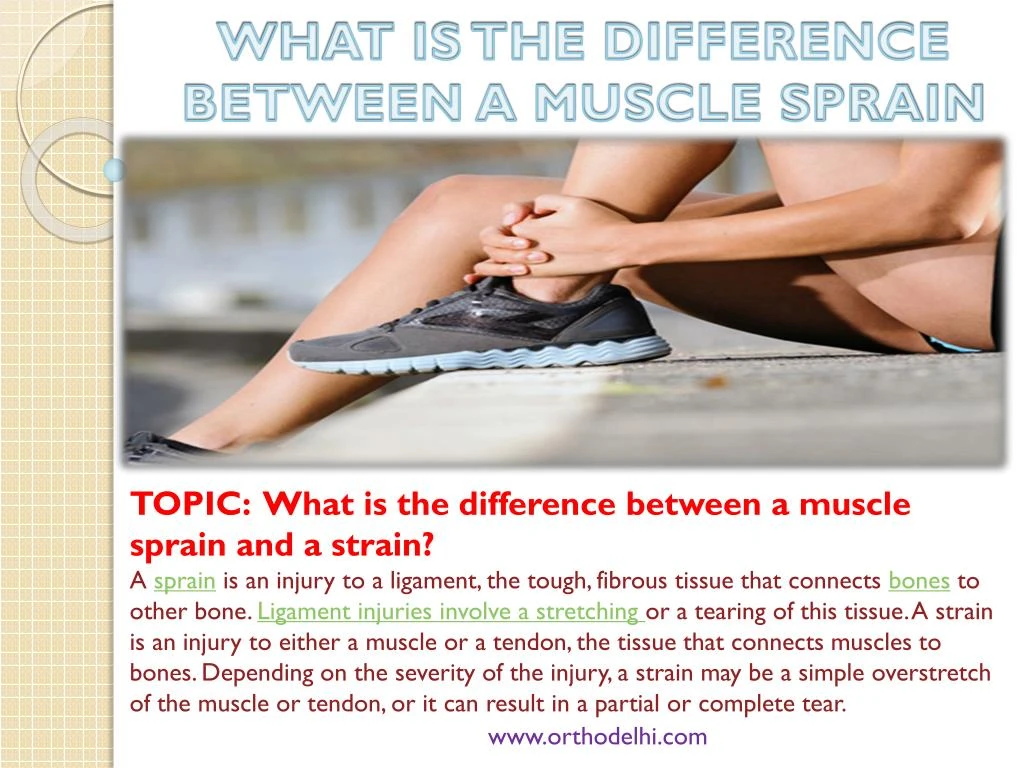 what is the difference between a muscle sprain