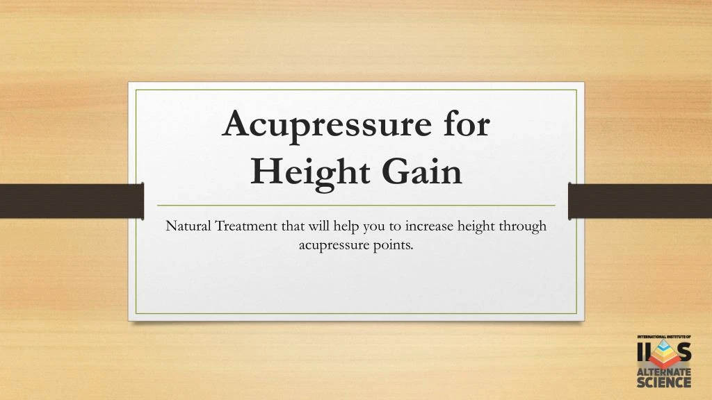 acupressure for height gain