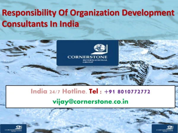Responsibility Of Organization Development Consultants In India