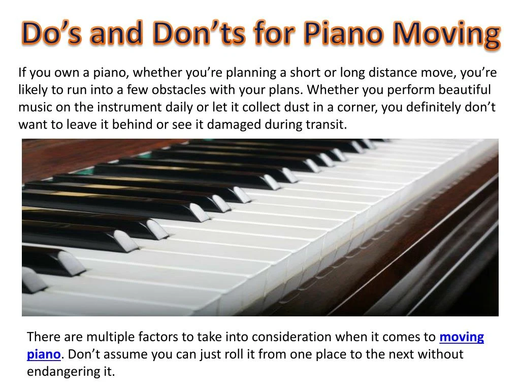 do s and don ts for piano moving