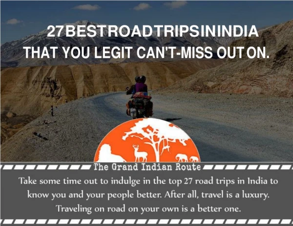 27 Best Indian Road Trips