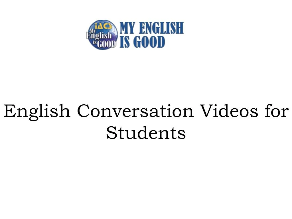 english conversation videos for students