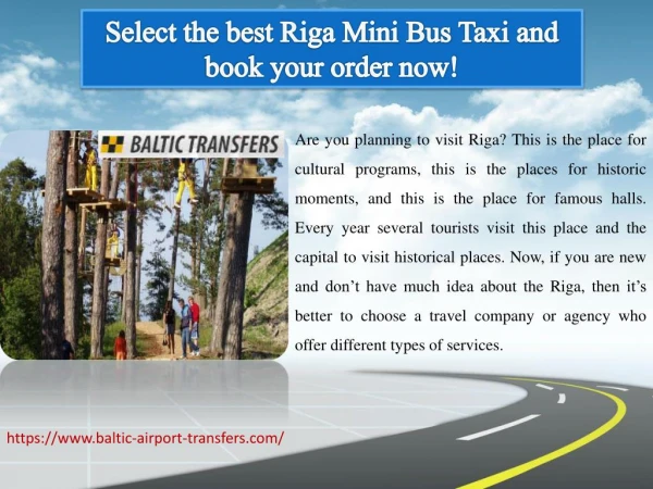 Select the best Riga Mini Bus Taxi and book your order now!