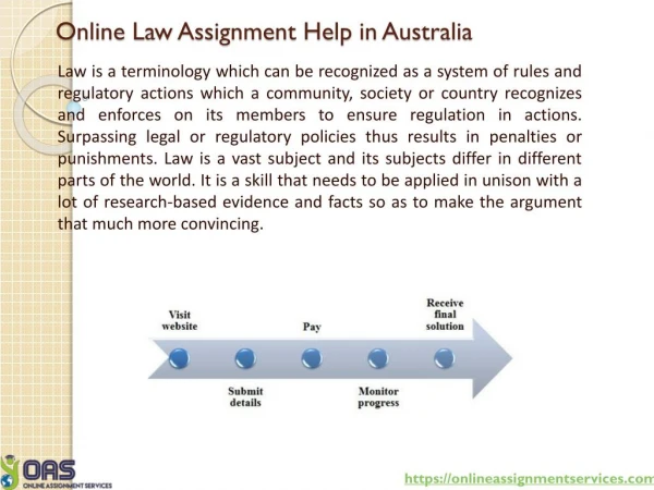Online Law Assignment Help in Australia