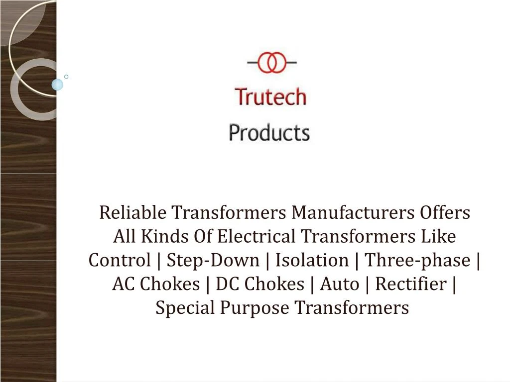 reliable transformers manufacturers offers