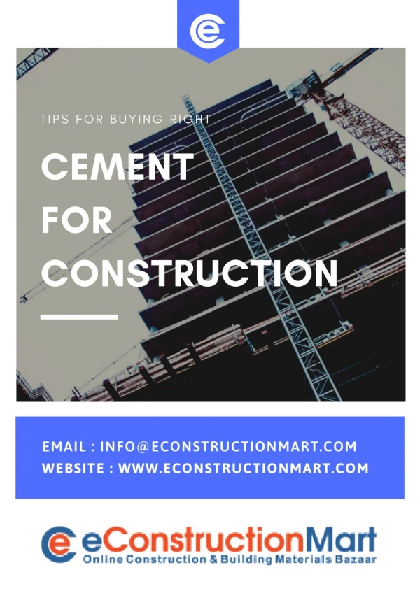 Tips for buying right Cement for Construction
