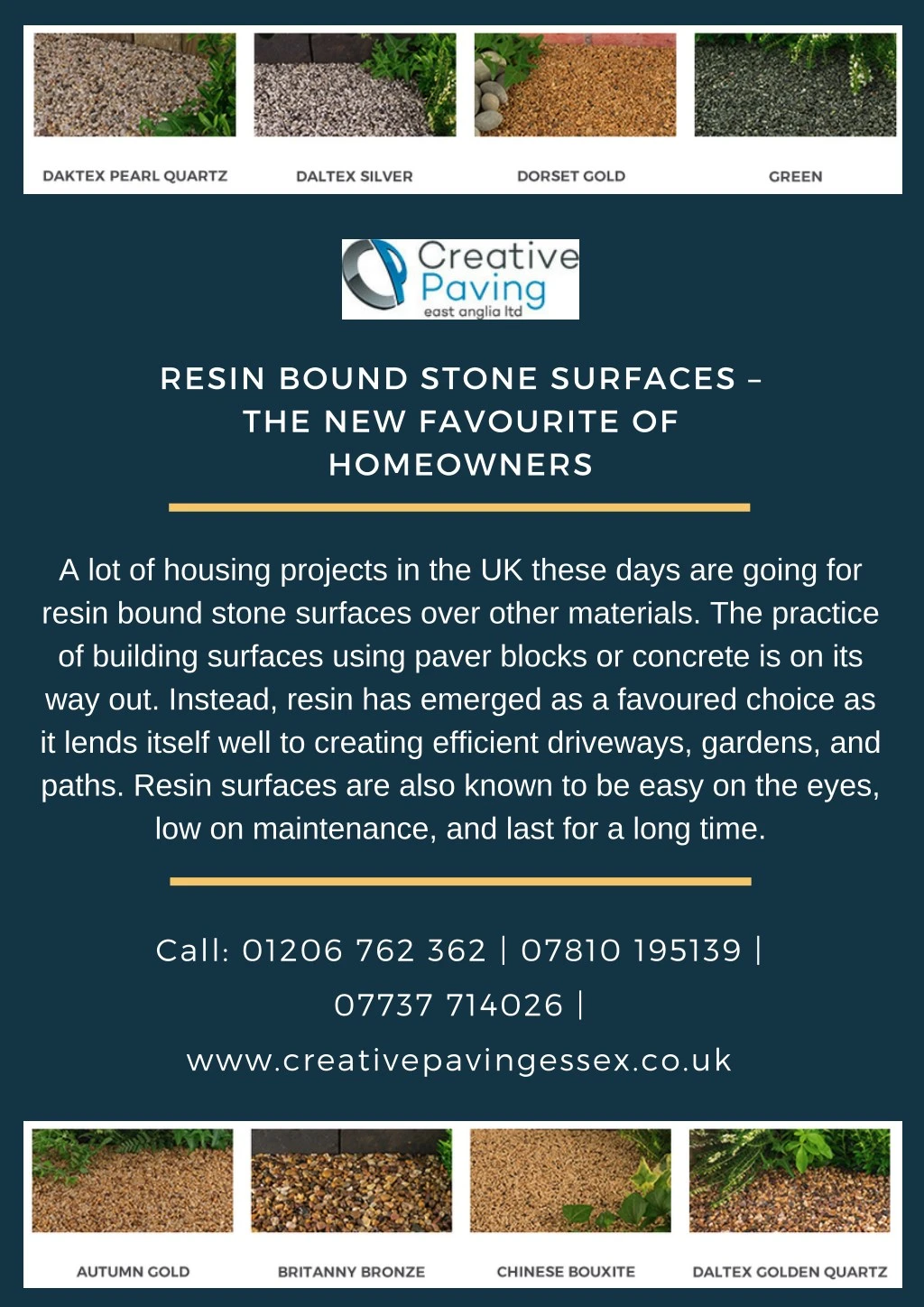 resin bound stone surfaces