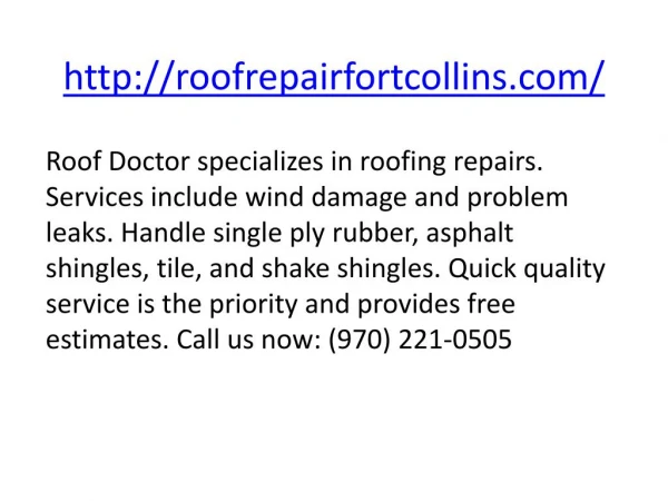 Commercial Roof Repair Fort Collins CO
