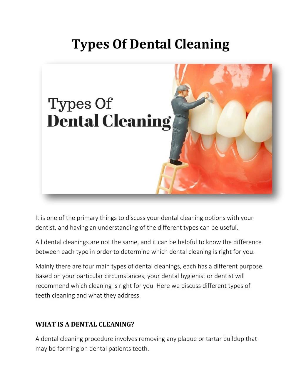 types of dental cleaning
