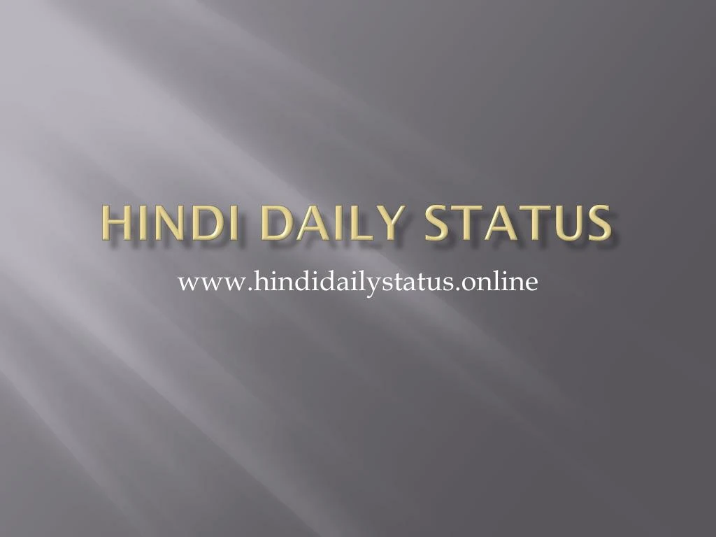hindi daily status