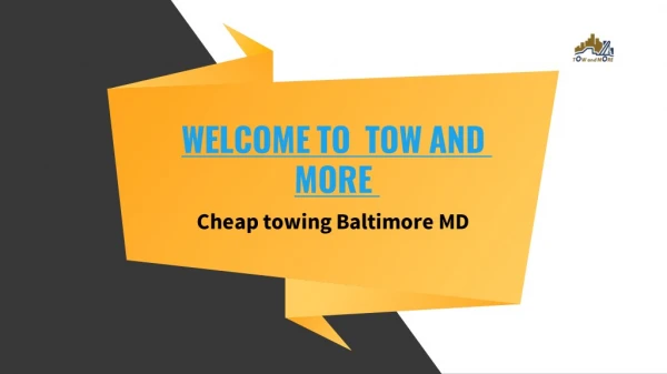 Cheap towing Baltimore MD | towingbaltimoremd