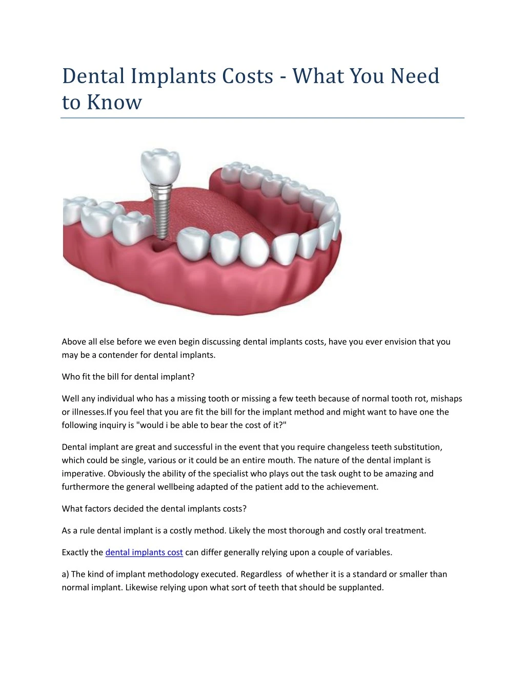 dental implants costs what you need to know
