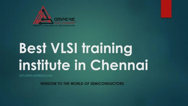VLSI design course in chennai