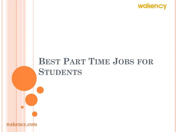 Best Part Time Jobs for Students