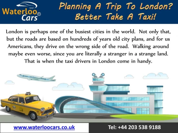Book A Taxi In London