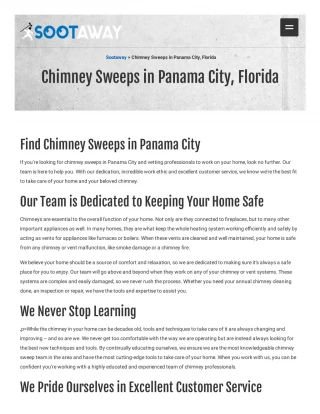 Panama city chimney sweep