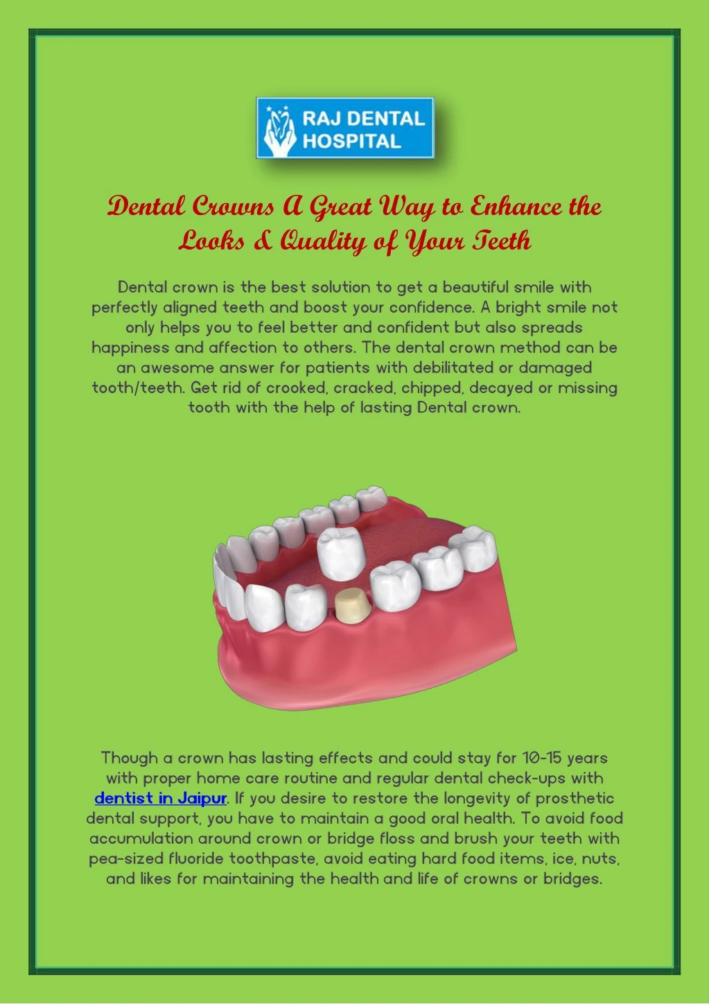 dental crowns a great way to enhance the looks