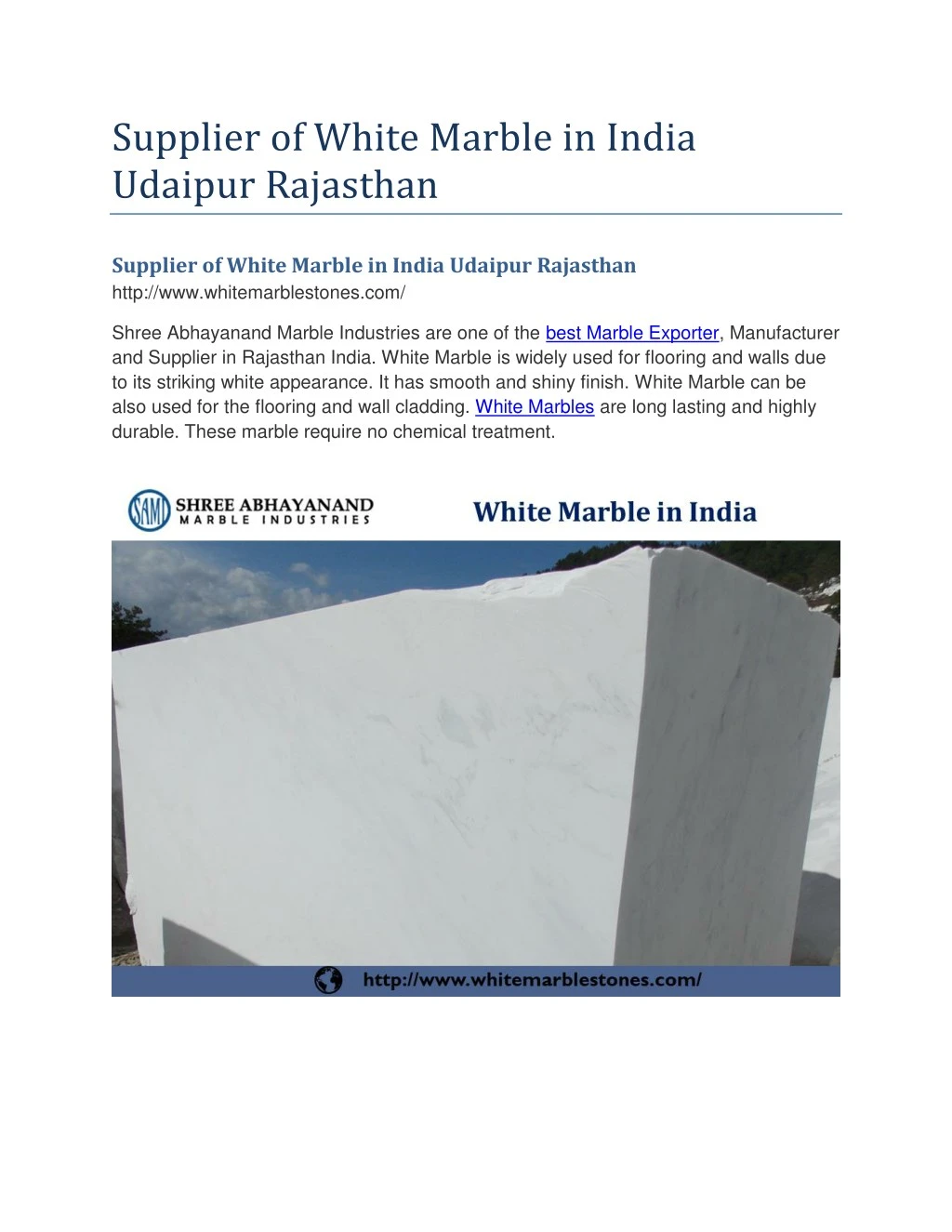 supplier of white marble in india udaipur