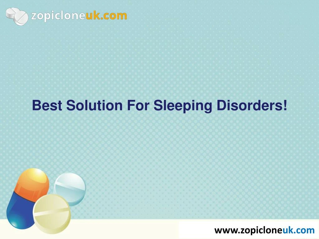 best solution for sleeping disorders