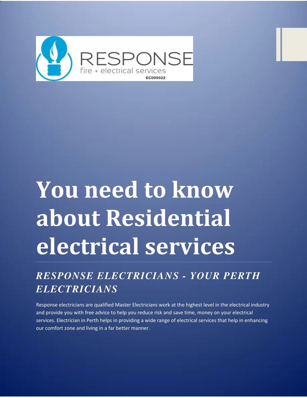 you need to know about residential electrical