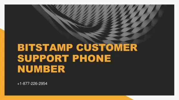 Bitstamp Customer Support ( 18772262954) Phone Number