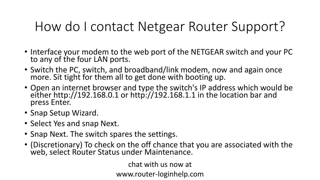 how do i contact netgear router support