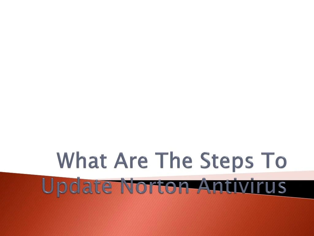 what are the steps to update norton antivirus