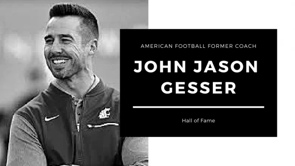 The Washington State Athletic Hall of Fame member - Jason Gesser
