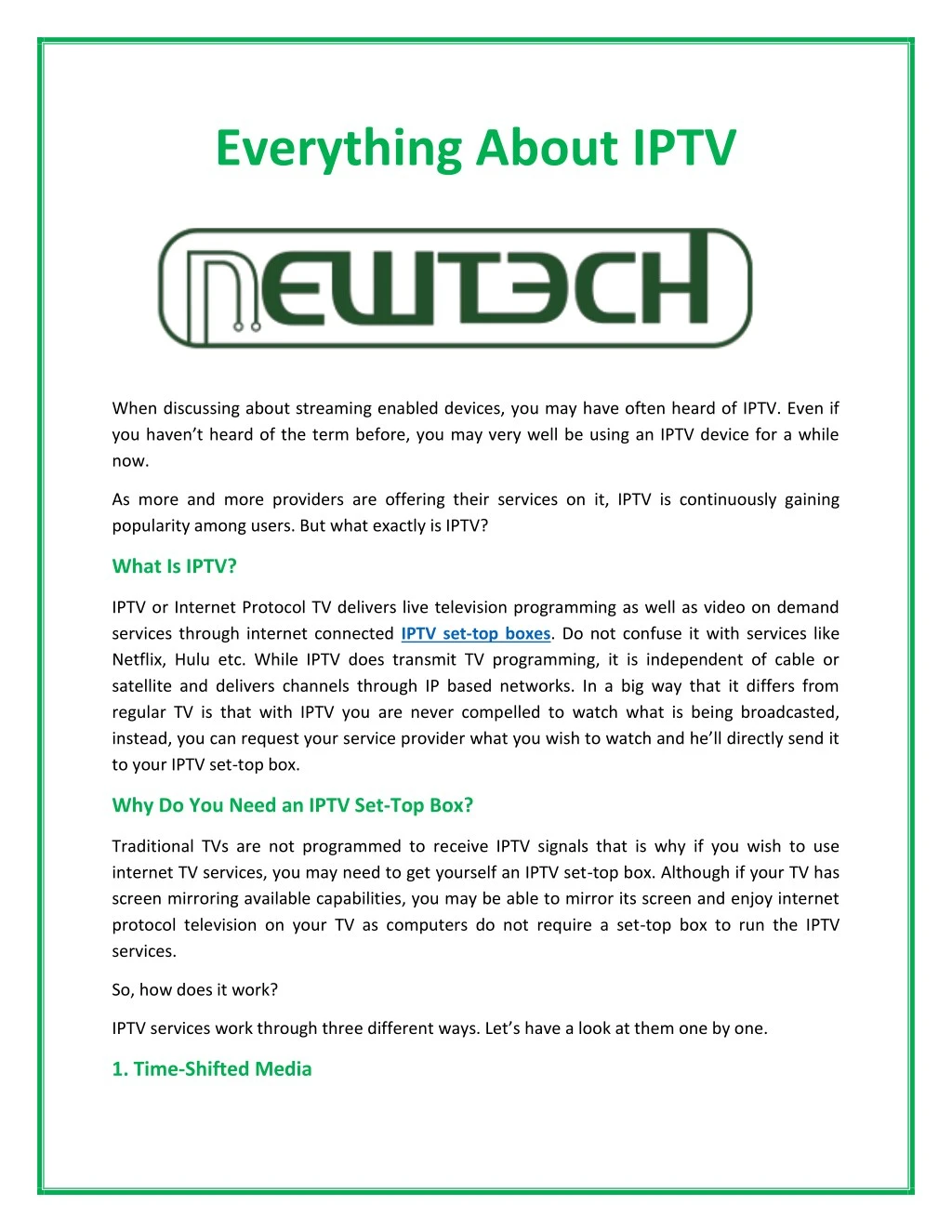 everything about iptv