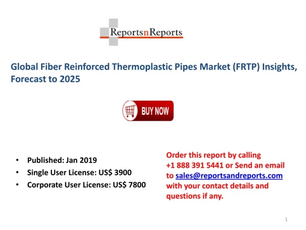 Fiber Reinforced Thermoplastic Pipes Market 2019 Growth Drivers, Product Value and Volume Analysis By 2025